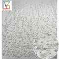 New Arrival French White Tulle Lace 3d Beads Sequins Africain Mesh Luxury Bridal Lace Fabric