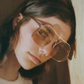 UNOC 2026 Summer Ladies Sunglass Sun protection Big Frame Woman Sunglasses Classic Metal Men Vintage Sunglasses