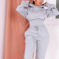 Women's Customizable White Hoodie Set Oversize French Terry with 3D Embossed Design Winter Streetwear Hooded Collar Front Logo