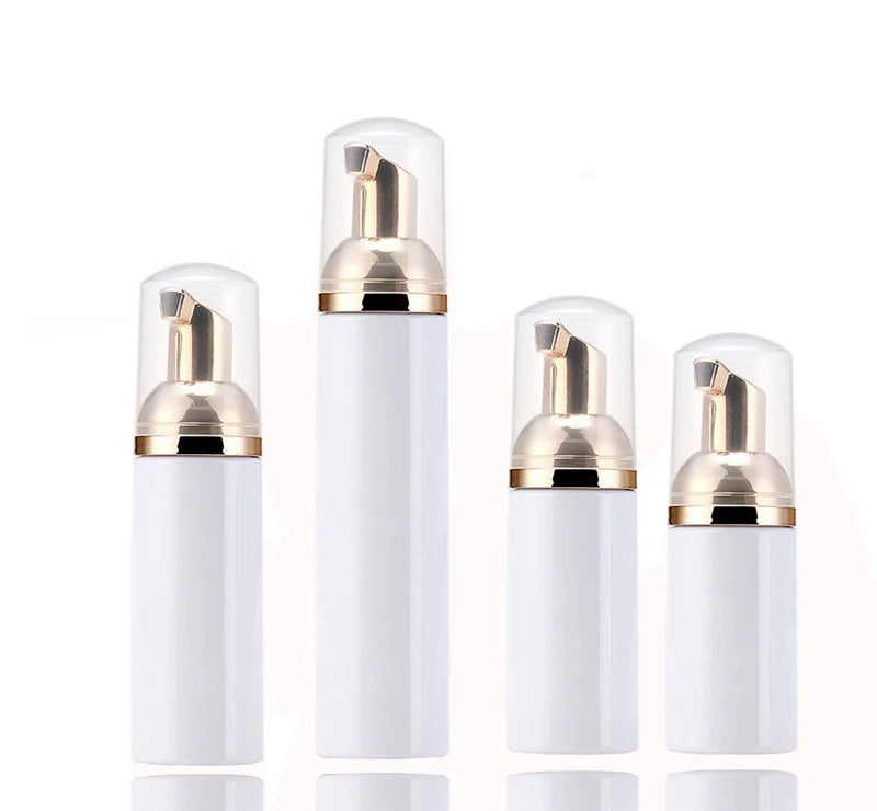 1oz 50ml 2oz PET Bottle 70ml 80ml 100ml Cleansing Foam Bottle Plastic Cosmetic Foam Pump Bottle with Gold Plating Foam Pump
