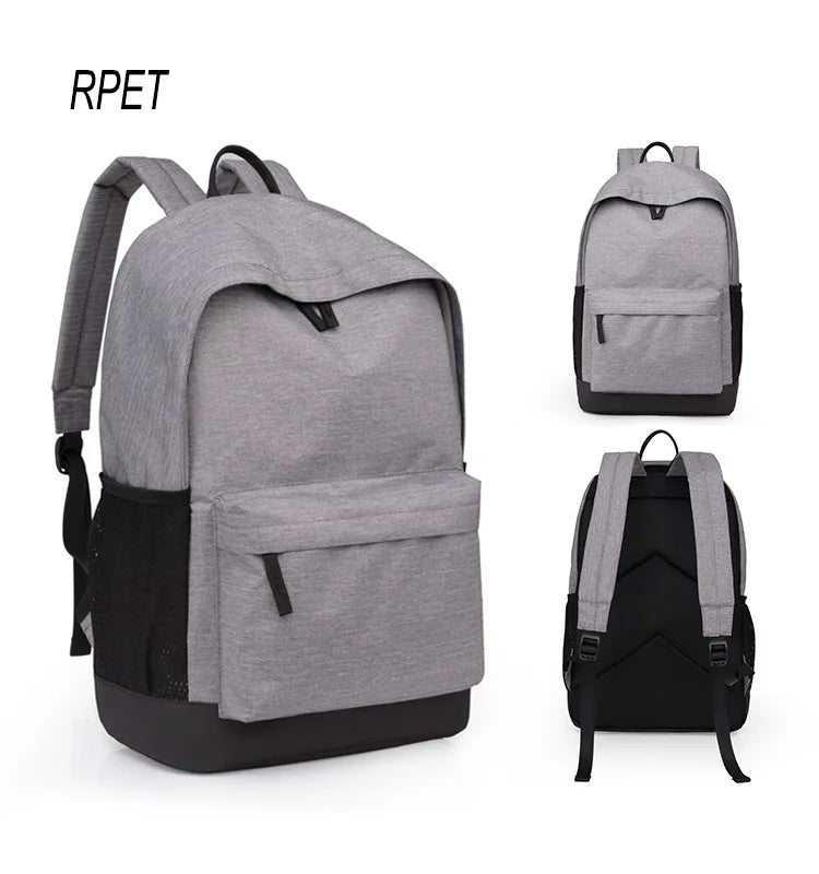 Factory Custom logo School Student Backpack Waterproof Eco-friendly RPET Material Men Backpack Designers Backpack for Women