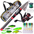 WEIHE Fishing Rod and Spinning Reel Set With Bag Lure and Accessories Combo
