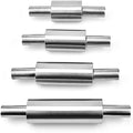 Rolling Pin Small Rolling Pins for Baking Stainless Steel Metal With Handle Design Best for Pastry and Pizza Dough