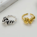 ICEBELA S925 Sterling Silver Multi-layer Irregular Line Winding Luxury Ring Female Fashion Thai Silver Plated 18K Gold Ring