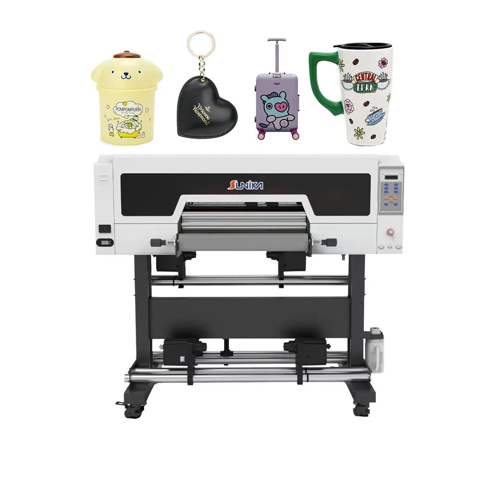 60cm A2 Mini UV DTF Printer Hot Sale Roll-on Roll-off Multi-Color Xp600 CMYKW Varnish 3pcs Inkjet Printers Retail