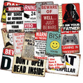 Warning Caution Game Wall Stickers Metal Tin Sign Vintage Poster Decorative Plaques Retro Pub Bar Sign Home Decor