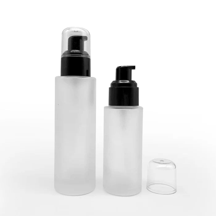Frosted Glass 50ml 100ml 120ml Cosmetics Containers Skin Care Cream Packaging Glass Lotion Bottles with Pump Sprayer