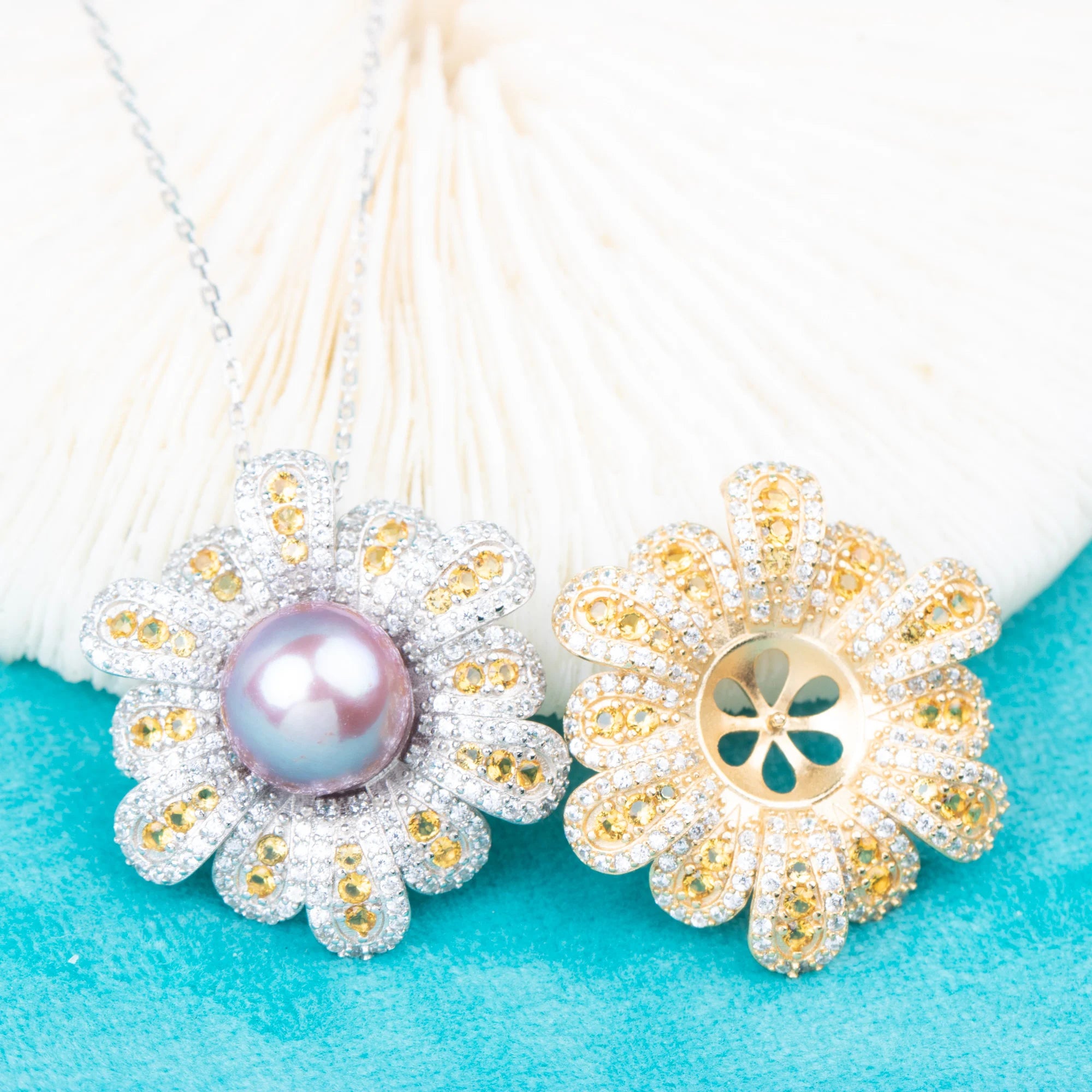 Pe010973 DIY 9-13mm Natural Freshwater Pearl Pendant Accessory 925 Sterling Silver Engagement Jewelry Necklace for Women