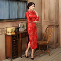 E0013-a Fashion Long Cheongsam Retro Improvement Temperament Slimming Chinese Wind Manufacturers Spot Direct Sales Costume