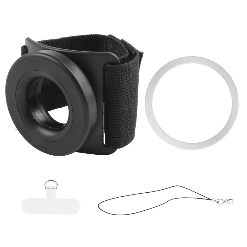 Cycling Magnetic Phone Wrist Strap Anti-Slip Shockproof Adjustable Bike Phone Holder Mount Armband Indoor Road Bike Lightweight