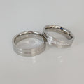 Waterproof Western Fashion Silver Jewelry 925 Stainless Steel Promise Couples Wedding Rings Sets Bague Anillos Eheringe