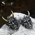SS8-890P Updated Designs 316L Stainless Steel Prajna Evil Dragon Head Men Pendant Necklace Punk Animal High Quality Jewelry