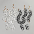 Stylish 2024 Personality Resin Jewelry Set Clear Link Colorful Splash Ink Chain Acrylic Earrings Bracelet Necklace Set for Women
