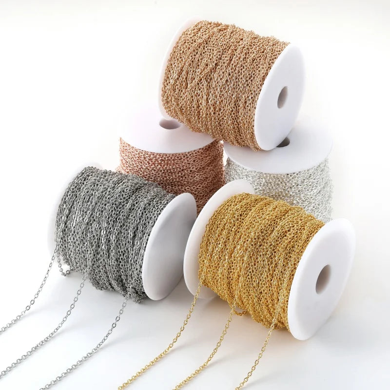 1 Meter/strip Cross Embossing Chain Iron Chain for Bracelets Ankles Accessories Jewelry Making DIY Handmade Jewelry Y43
