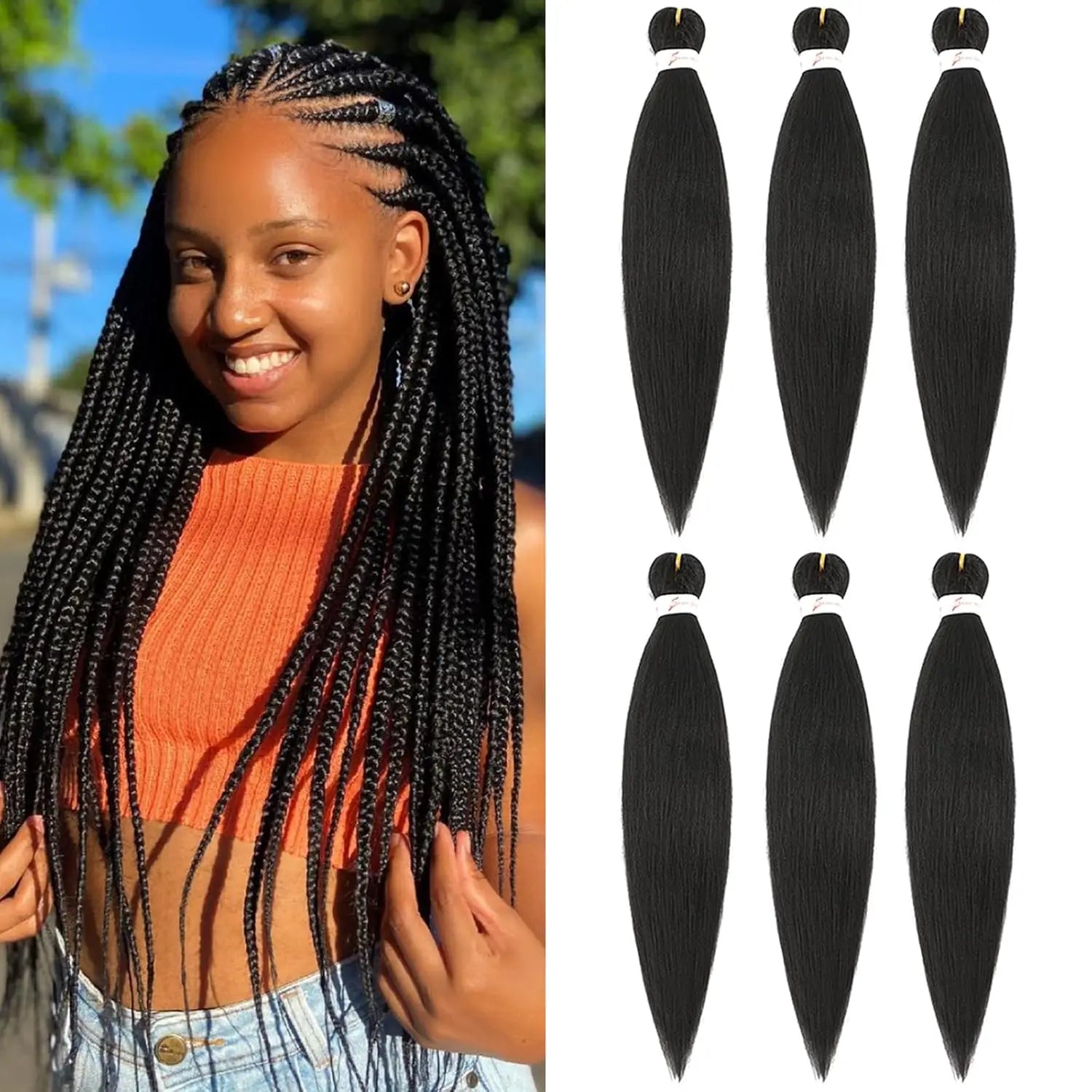 New Arrive 26in Low Tepmerature Fire Resistant Fiber Ombre Pre Stretched Easy Braid Hair Extensions Jumbo Braid Hair