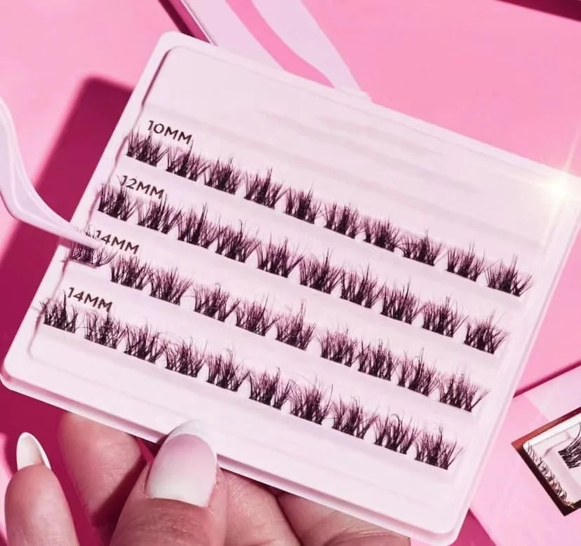 Extension Pbt Korean Silk Diy Cluster Lash Kit logo Sizes Diy Lash Extension Kit