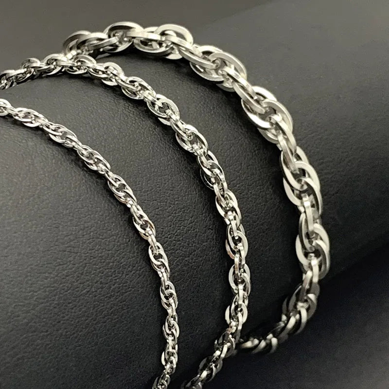 Stainless Steel square Line Double Woven Chain Ornament DIY Bracelet Necklace Personality Making Pants Decoration with off Th