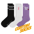 FREE DESIGN & MOCKUP Made Own Text Sock Customized Knitting Cotton Men Sock With Custom Design logo