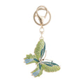 2023 New Arrivals Colorful Enamel Insect Butterfly Car Key Chain Rhinestone Butterfly Keychain for Girl