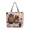 2025 Cheap Hot Sell Owl Printing Shopping Beach Tote Bag for Lady