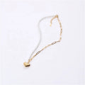 Hot Selling Women Stainless Link Chain Pearl Beads Heart Pendant Necklace MegaBDM