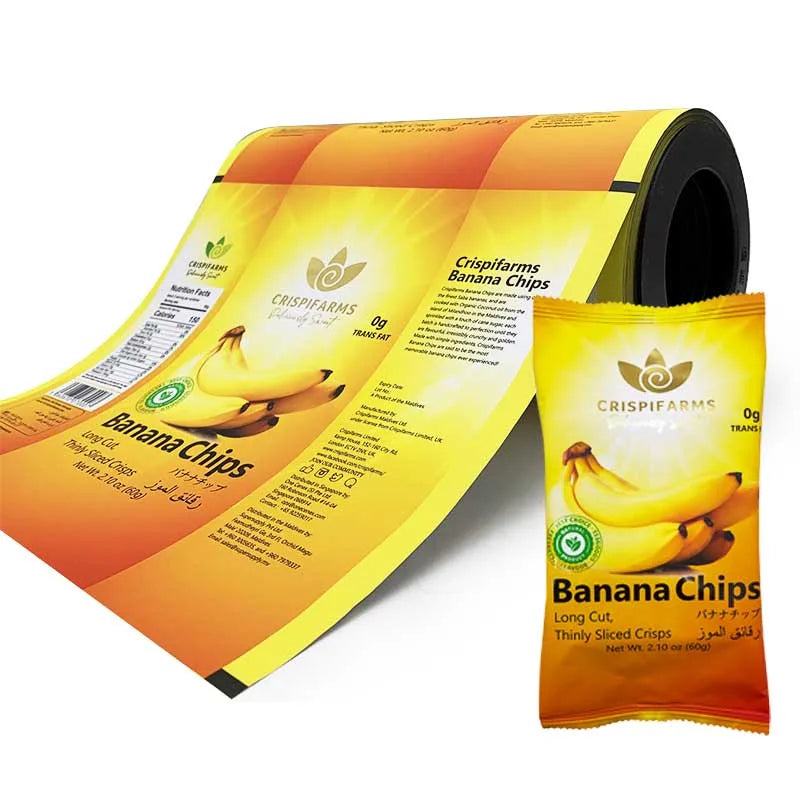 Metallized Roll Film Potato Chips Packaging Film Roll Printed Customize Sachets Plastic Bopp Pet Lamination Package Bag
