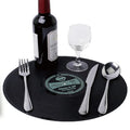 Hot Sale OEM Environmentally Vinyl Record Shape Scald-Proof Anti slip Table Mat New Design Dinner Set Silicon Placemat Dish Kids