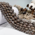 Wholesale Brown Snowflake Jasper for Jewelry Making Handmade Crafts Natural Brown Snowflake Jasper Gemstone Loose Beads