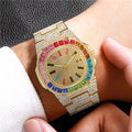 Wholesale Luxury Iced Out Boy Wristwatches Big Wrist Gold Diamond Quartz Watches for Men
