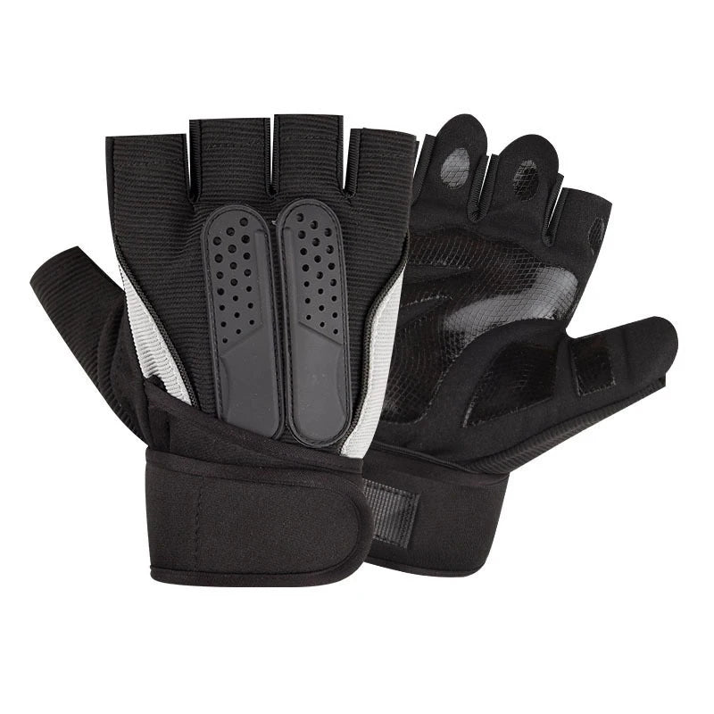 Women Sports Fitness Gloves with Pressurized Wristband Rolled Iron Dumbbell Protectors Non-Slip Pull-Up Equipment for Men