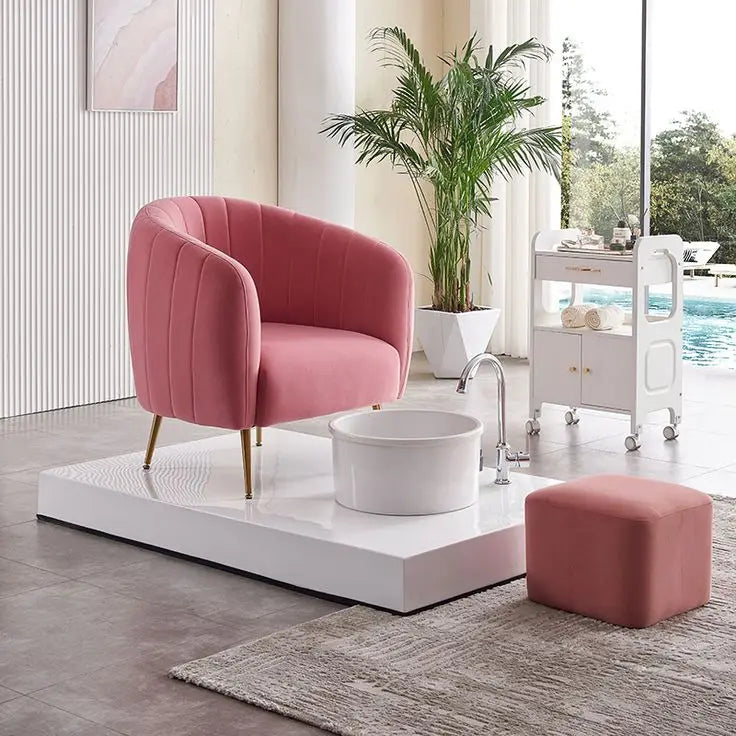 Single Nail Salon Pedicure Foot Stand Sofa Bowl Foot Spa Chair