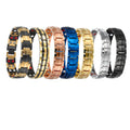 Luxury Silver 24K Gold Plated Titanium Stainless Steel Bracelet Wholesale Germanium Ion Energy Magnetic Men Bracelets Health