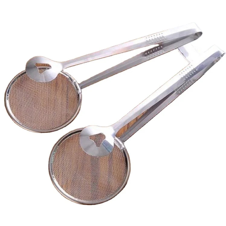 Kitchen Multifunction Stainless Steel Sieve Filter Spoon Fried Food Oil Colander Strainer Clip Handheld Cooking Tools Gadgets