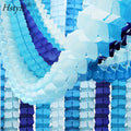 Hstyle 6pcs Four-Leaf Clover Garland Party Streamers Tissue Paper Hanging Flower Garland for Party Decoration S010