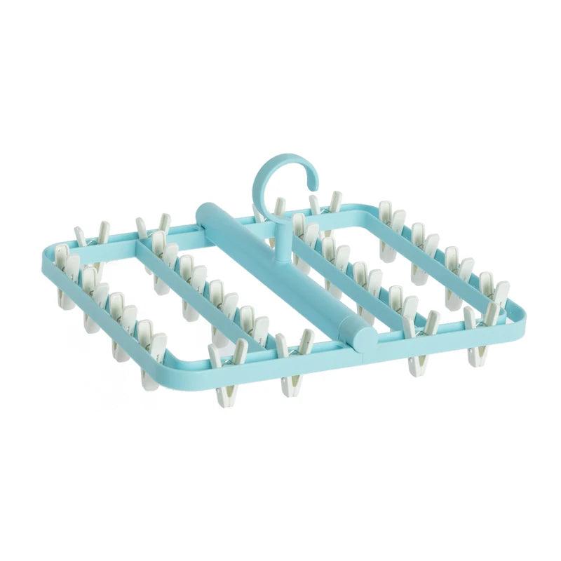OEM Manufacturer's Colorful Design PP Plastic Folding Hanger with Clips for Pants Tie & Underwear in Living Room