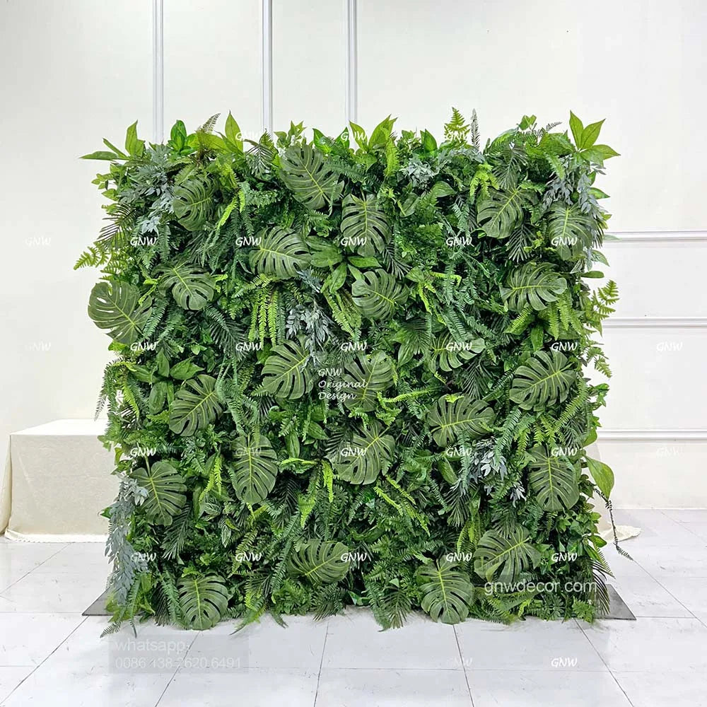 GNW 8ftx8ft Green Turf Flower Wall Custom Any Size Any Color Studio Restaurant Decoration Wedding Arrangement