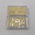 Custom Metal Craft Gift Iron Bullion Canada Engrave Gold Plated Solid Bar Square Coin in Stock
