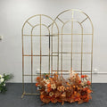 D-AR001 Wedding Golden Iron Arch Outdoor Artificial Flower Round Metal Stand Background Wedding Party Birthday Decoration