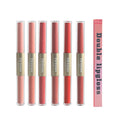 New Private Label Matte Pearl Gloss Lip Gloss 2-in-1 Double Headed Lip Glaze Liquid Lipstick