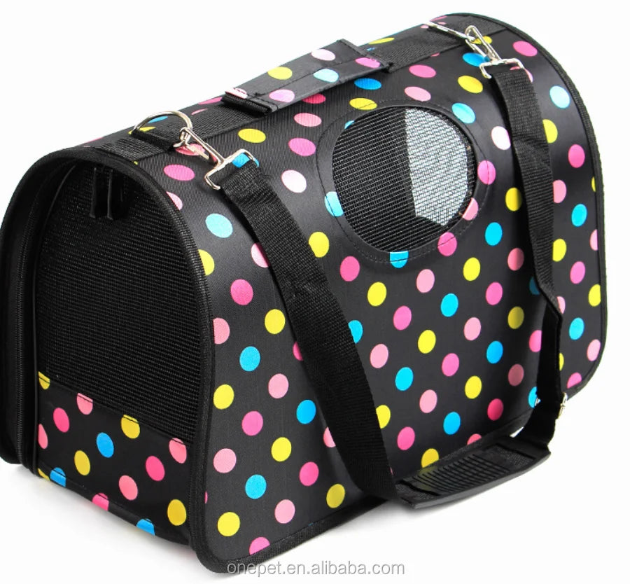 Fashion Design Pet Travel Carrier Bag Breathable Oxford Dog Carrier Shoulder Bag