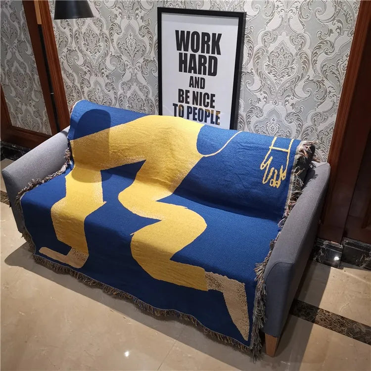 Wholesale Custom Anime Polyester Jacquard Woven Throw Cotton Blankets