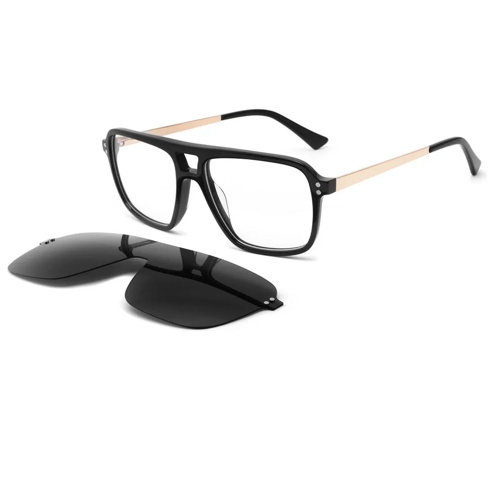 Trendy Clip on Eyewear Custom logo for Sunglasses Magnetic Lens Sunglasses