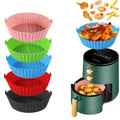 BPA Free Food Grade Non-stick Heat Resistant Round Air Fryer Silicone Liners Pot Silicone Basket Bowl Silicone Baking Pan S/L