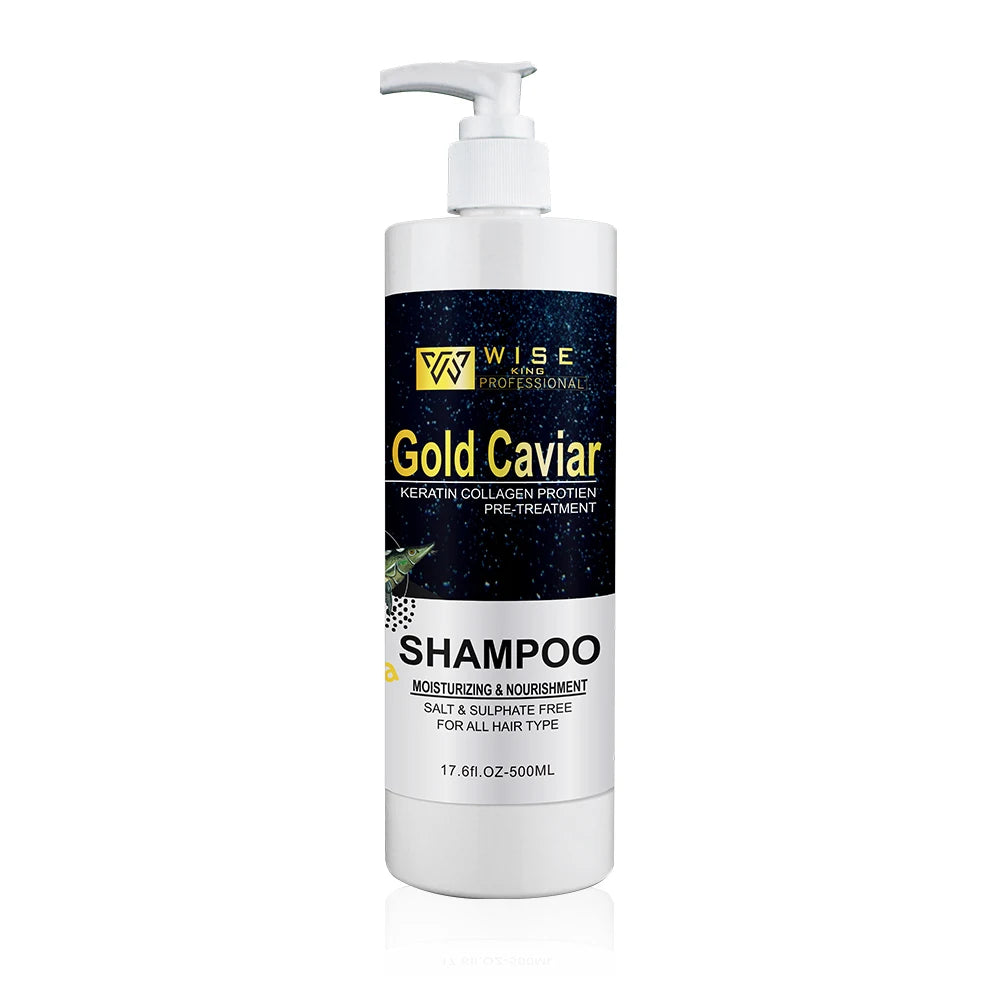 Caviar Essence Shampoo 500ml with Collagen to Deep Moisturizing Hair and Anti-Dandruff Hair Treatment for All Hair Type Custom
