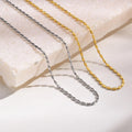 Gold Plated Stainless Steel Beaded Necklace for Women Trendy Jewelry Accessories for Gifts