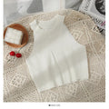 Wholesale Women's Sleeveless Knitted Ice Silk Hanging Neck Off Shoulder Suspender Top Small Tank Top