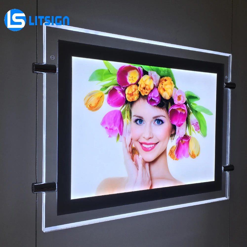 Advertising Frame Digital Hanging High Brightness Transparent Shop Led Screen windows Display