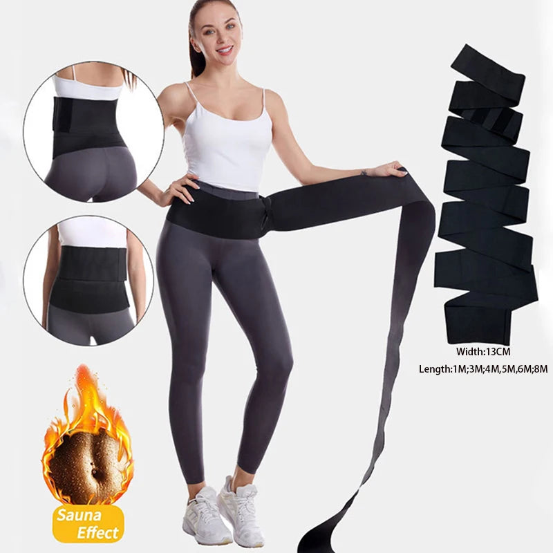 Dropshipping Flat Belly Stomach Belt Body Shaper Elastic Band Tummy Wrap Waist Trainer for Women