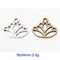 Lotus Flower 16x14mm  Antique Silver Plating  Alloy Charms Designer Charms for Diy Bracelet