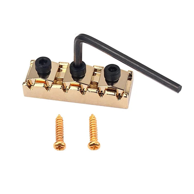 Electric Guitar String Locking Nut 43mm Metal Durable for Tremolo Bridge Gold